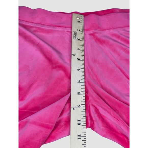 Juicy Couture Pink Party Bling Velour Track Pants With Rhinestone Logo Size XL - Picture 10 of 12